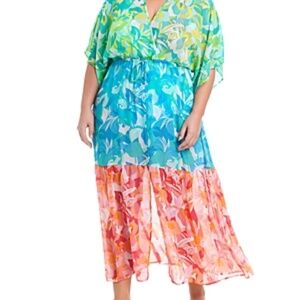 Bleu Rod Beattie Chiffon Dress Swim Cover-up